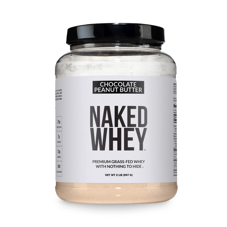 Chocolate Peanut Butter Whey Protein Powder 2LB | Naked Whey - 2LB