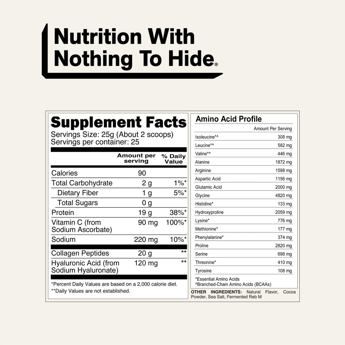 Chocolate Collagen Peptides with Hyaluronic Acid | Naked Collagen Advanced - 1.3 LB