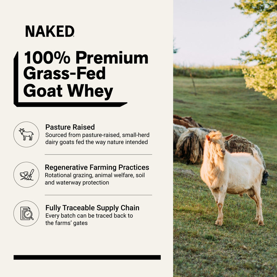 Chocolate Goat Whey Protein Powder | Naked Goat - 2lb