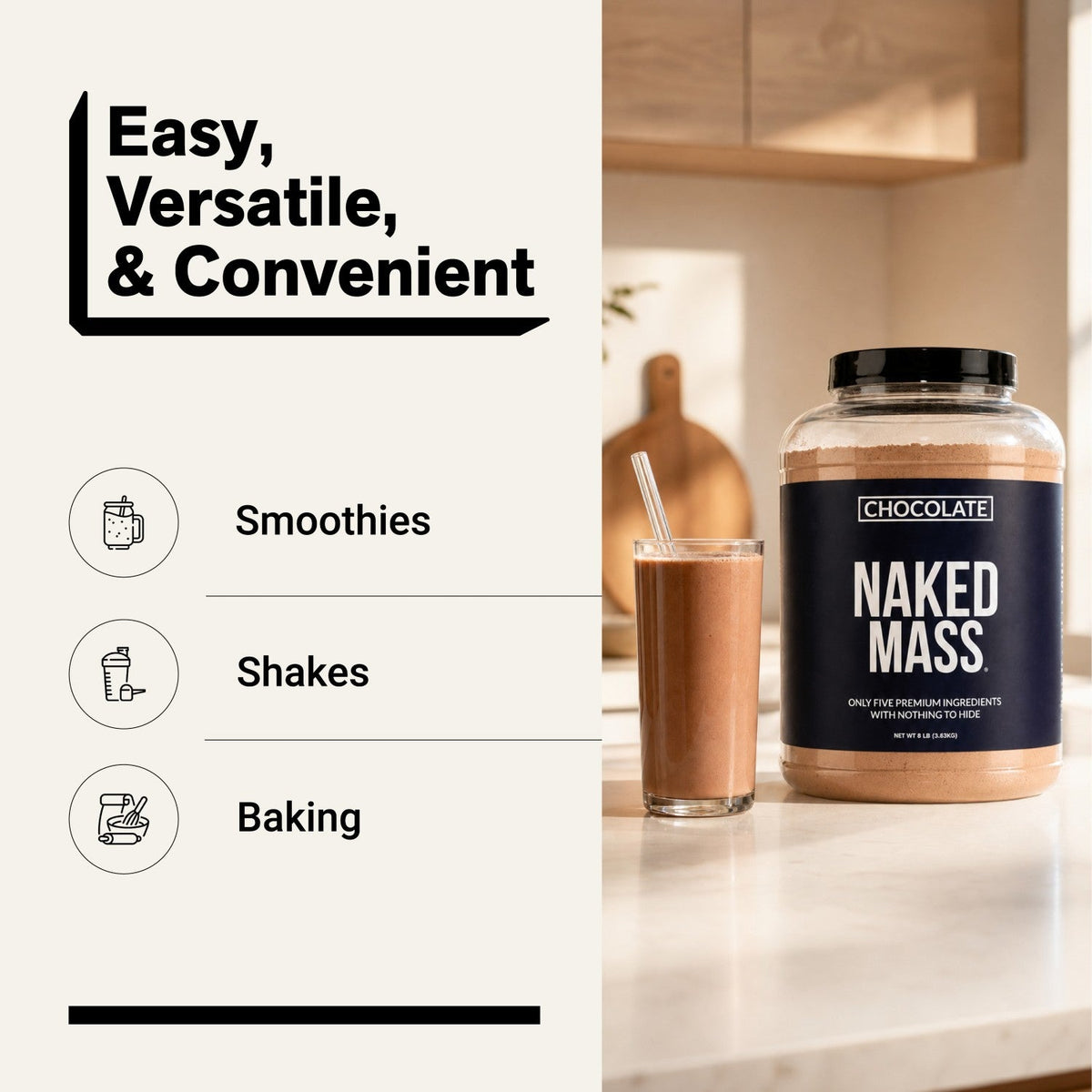 Chocolate Mass Gainer Protein Supplement | Naked Chocolate Mass