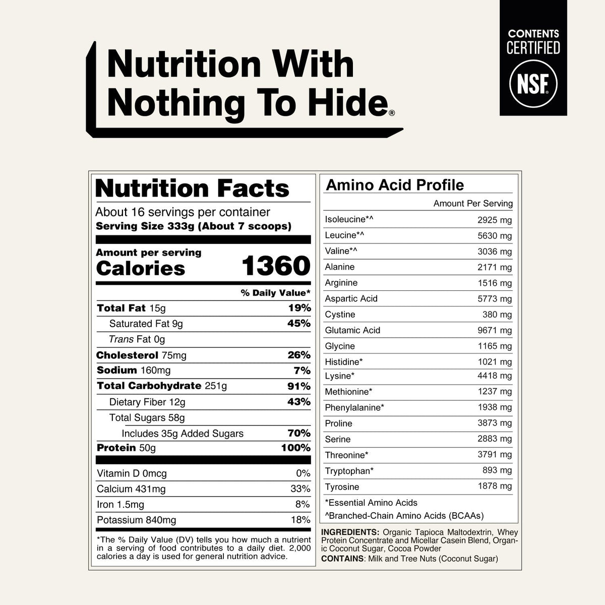 Chocolate Mass Gainer Protein Supplement | Naked Chocolate Mass