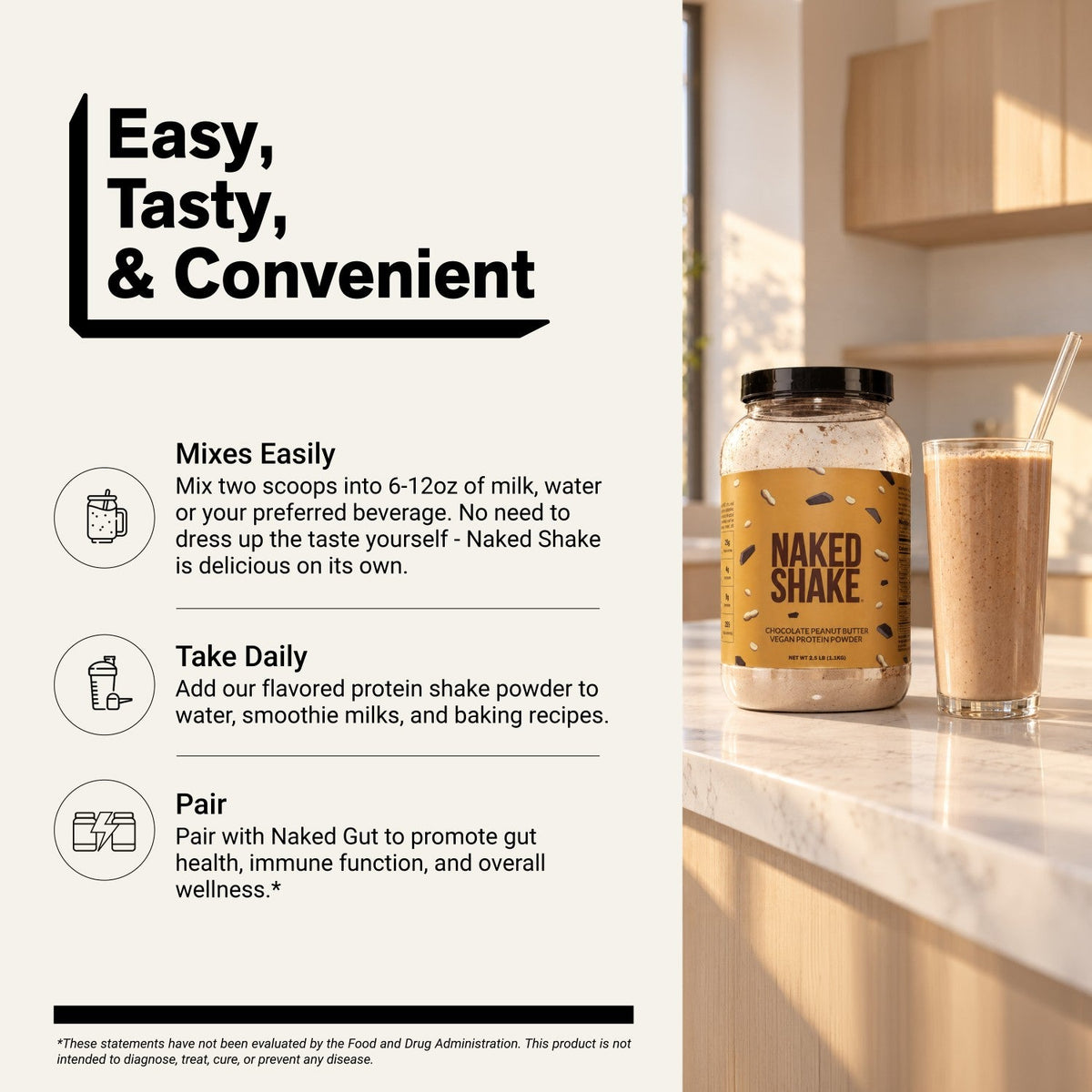 Chocolate PB Protein Shake | Naked Shake - 30 Servings