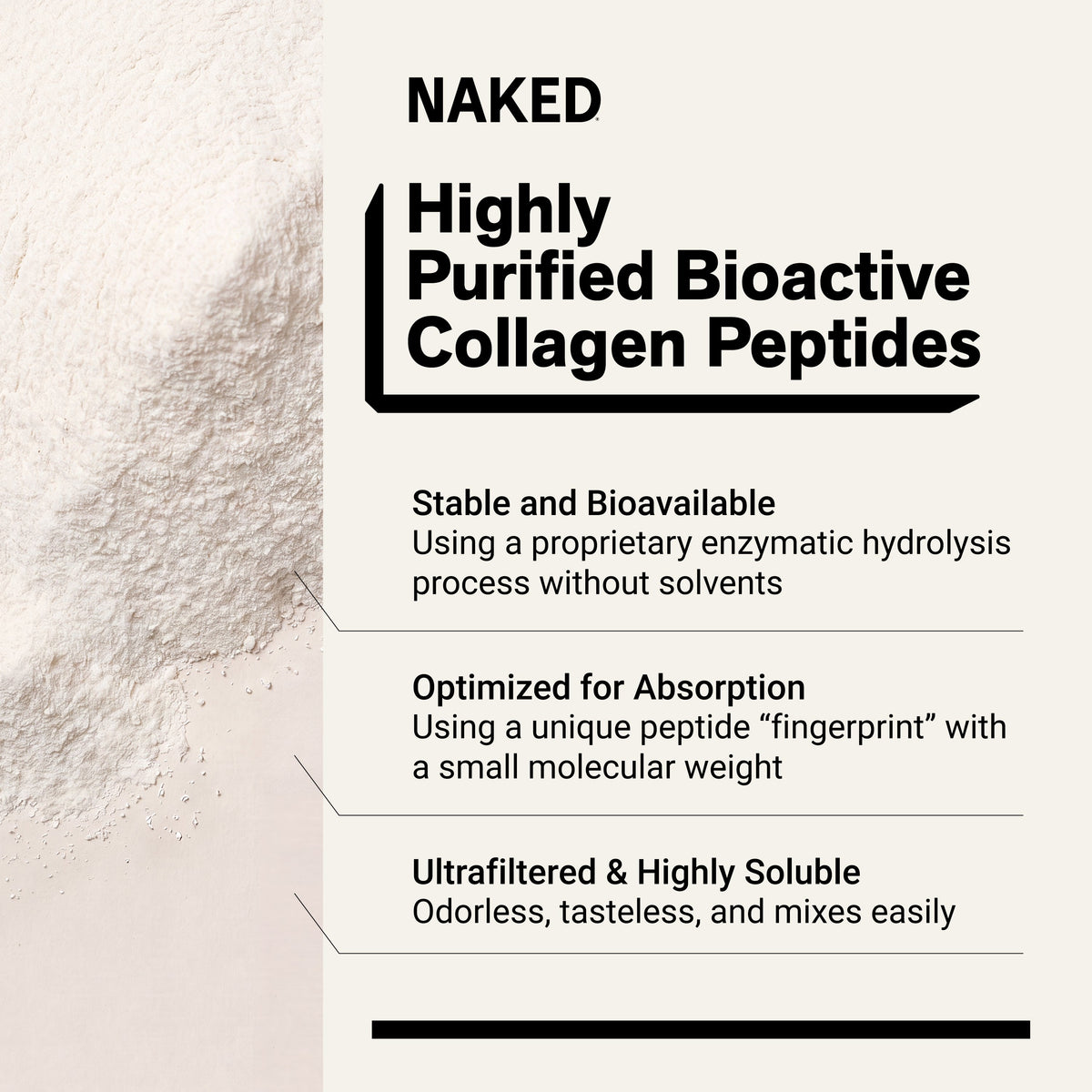 Caramel Collagen Peptides Powder | Naked Collagen - 1.2 LB