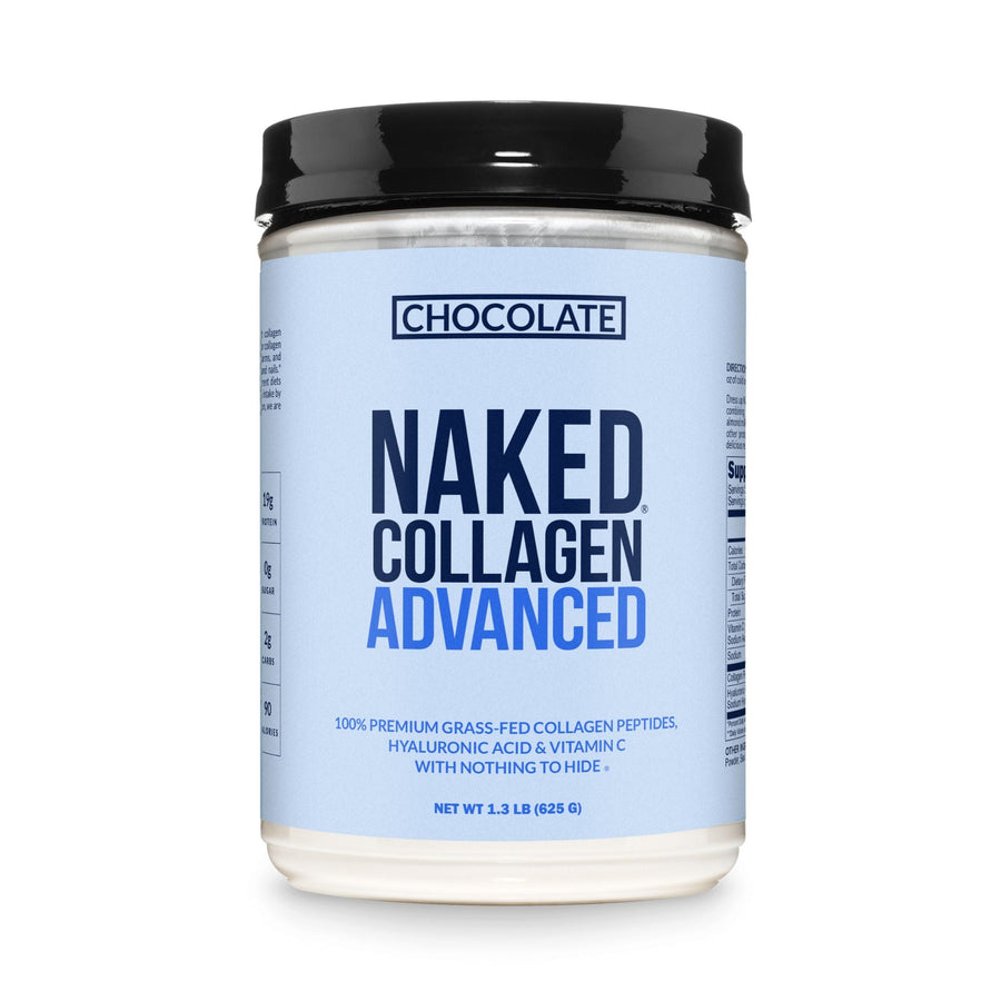 Chocolate Collagen Peptides with Hyaluronic Acid | Naked Collagen Advanced - 1.3 LB