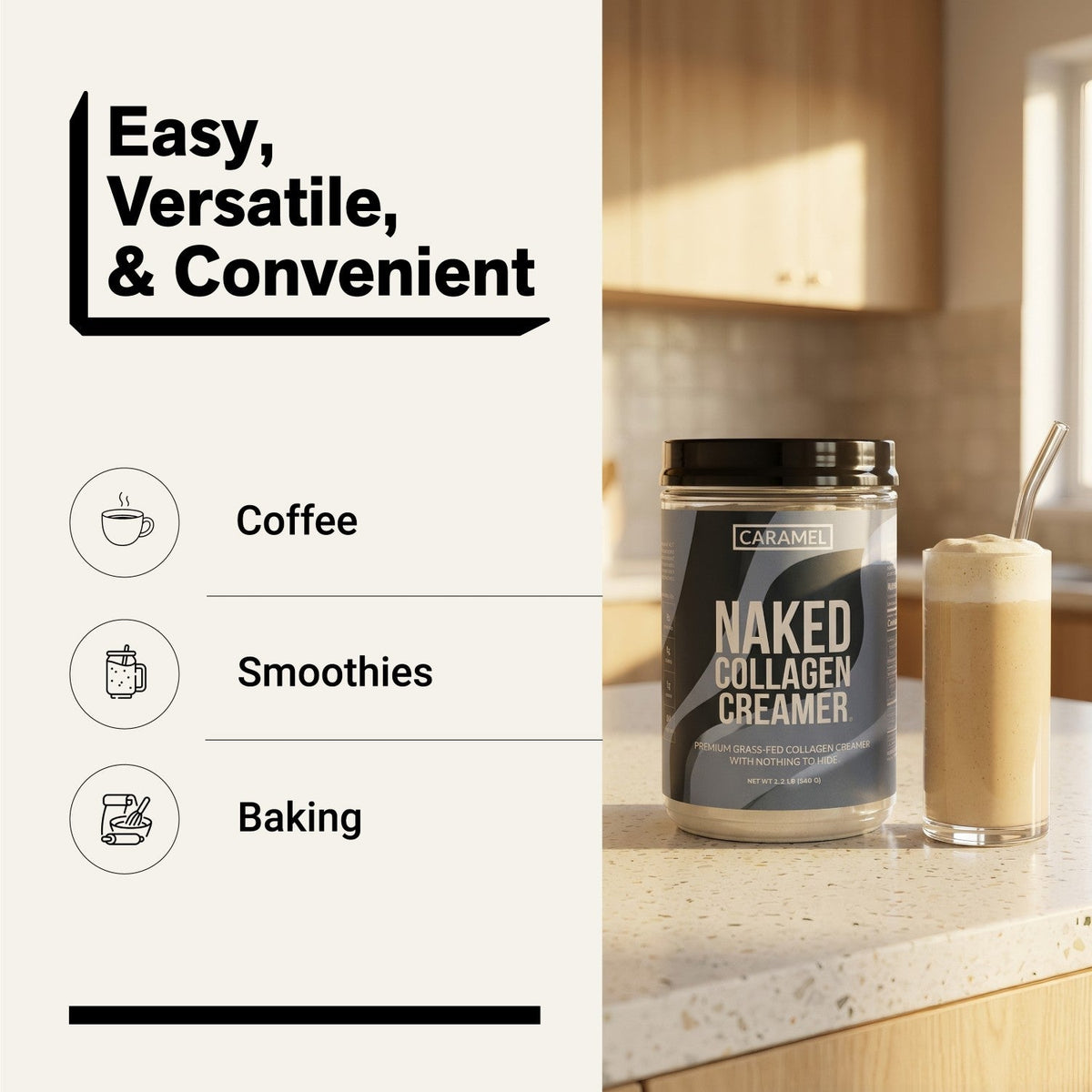 Caramel Coffee Creamer | Naked Collagen Creamer