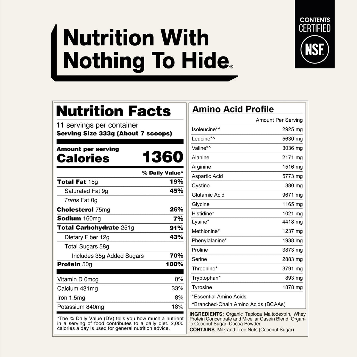 Chocolate Mass Gainer Protein Supplement | Naked Chocolate Mass