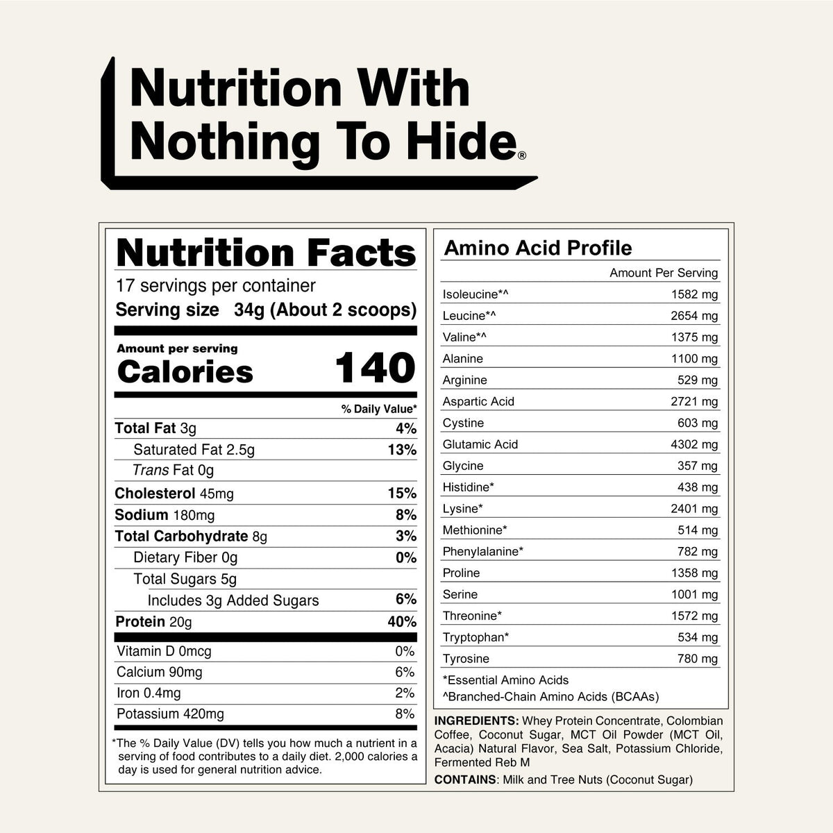 Caramel Latte Protein Iced Coffee | Naked Protein Coffee - 17 Servings