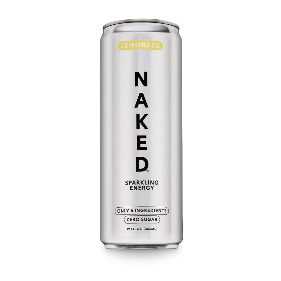 Lemonade Naked Sparkling Energy | Clean Energy Drink - 12 Cans